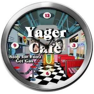  YAGER 14 Inch Cafe Metal Clock Quartz Movement Kitchen 