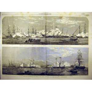   1858 Fete Naval Cherbourg Squadron Fairy Queen Yacht