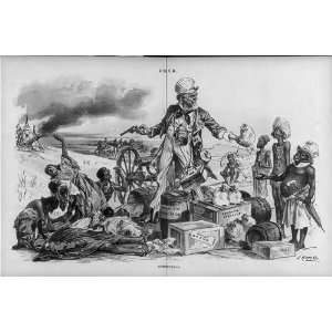   Consistency,Cartoon,Uncle Sam,massacring Indians,1891