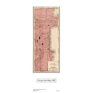    Chicago Street Map, c.1895   Poster (6.5x18)