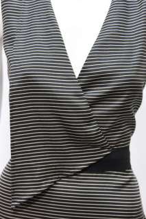 Phillip Lim womens single lapel black beige sleeveless silk dress 