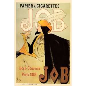 GYPSY GIRL SMOKING CIGARETTES JOB PARIS 1889 VINTAGE POSTER CANVAS 