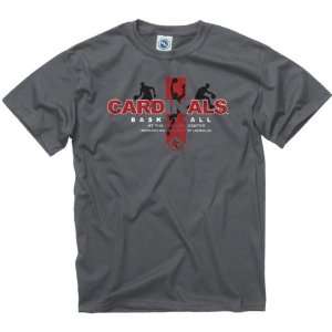 Louisville Cardinals Charcoal Home Turf Basketball T Shirt