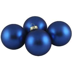  Club Pack Of 24 Matte Cobalt Blue Glass Ball Christmas 