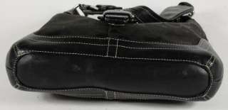 Coach Black Signature Canvas Hobo Soho Shoulder Bag Handbag Purse 6823 
