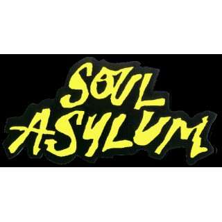 Soul Asylum   Yellow on Black Logo   Large Jumbo Vinyl Sticker / Decal
