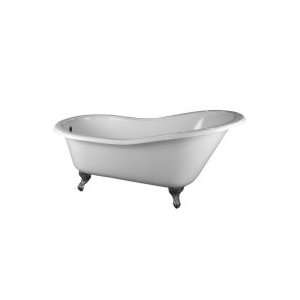  Barclay Cast Iron 61 Slipper Tub with White Exterior 