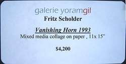 FRITZ SCHOLDER Signed 1993 Original Mixed Media/Collage  