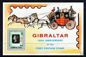Gibraltar 1990 150th Anniv.Penny Black MS637 MNH  