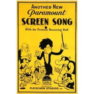  Screen Song   Movie Poster   27 x 40