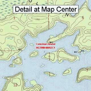  USGS Topographic Quadrangle Map   Coleman Island 