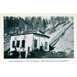 1915 Print Barriere Hydroelectric Generating Station Kamloops River 