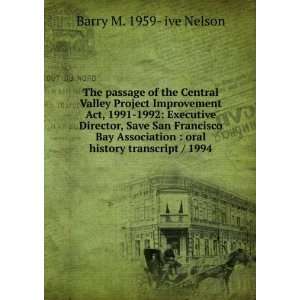    oral history transcript / 1994 Barry M. 1959  ive Nelson Books