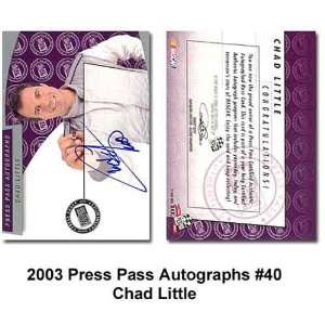  Press Pass Autographs 03 Chad Little Card Sports 