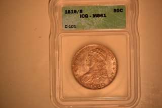 1819/8 Bust Half Dollar ICG MS 61 O 101  