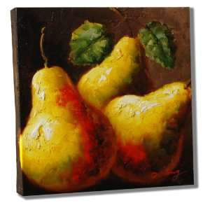  Three Pears by D. Long (14x14)