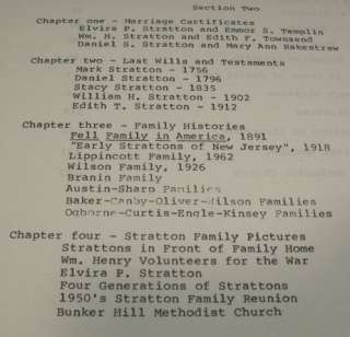 STRATTON FAMILY GENEALOGY~HISTORY BOOK~YOUNGSTOWN OHIO  