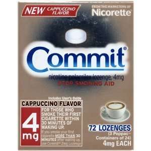 New Commit Stop Smoking Aid 4 mg Lozenges, Cappuccino Flavor   72 Ea 