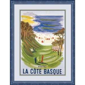  Visitez La Cote Basque by Bernard Villemot   Framed 