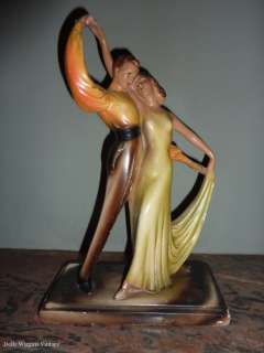 Vintage 1930s art deco dancers figurine  