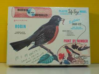 1960 BACHMANN ROBIN Birds of the World with Box Built Up Model Kit 