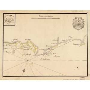  1700s map of Panama, Portobelo,