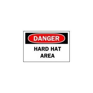  BRADY 88102 Sign,10X14,Danger Hard Hat Area