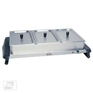  Cadco WTBS 3 8 Qt Stainless Steel Rectangular Triple 