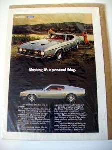 1971 Ford Mustang 71 MACH 1 Vtg Car Silver PRINT MAG AD