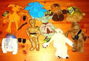 Star Wars Beanies Lot of 9 C3PO R2 D2 Yoda  