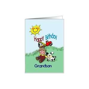  Birthday for young Grandson, Cute Card Toys & Games