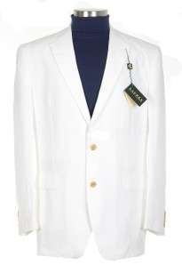 300 Ralph Lauren 40R Mens White 100% Linen Blazer Sportcoat  