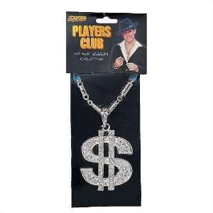  Silver Hip Hop Money Necklace Toys & Games