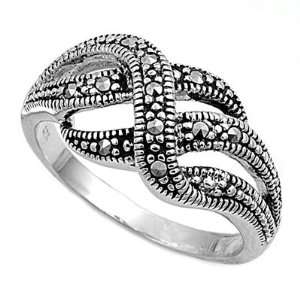  Sterling Silver Marcasite Rings   Sizes 6 9 Jewelry