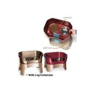 Neater Feeder for Dogs small feeder and small leg extension bronze 