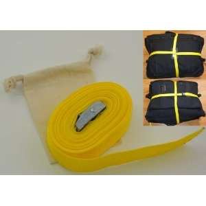  WOSS Gear Yellow 12 ft. Long Travel Strap, Made in USA 
