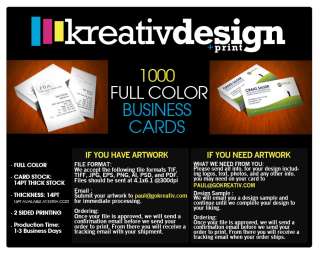 1000 2 SIDED FULL COLOR GLOSSY UV BUSINESS CARDS + FREE DESIGN  