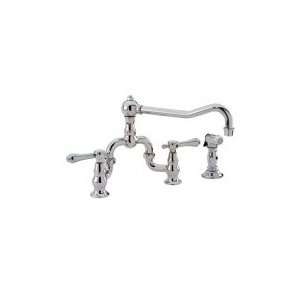 Newport Brass 9453 1 15 Kitchen Bridge Faucet w/ Side Spray Polished 