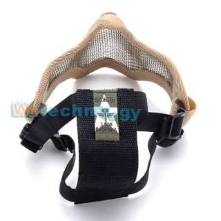   Face Metal Mesh Protective Mask Airsoft Paintball Resistant OT017 YE