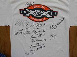 Super Bowl XX Team Signed 20th Anniversary 1985 Tee Shirt  