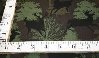 In To The Woods, 1/2 Yd, Deer Silhouttes, 32405 2 Green  