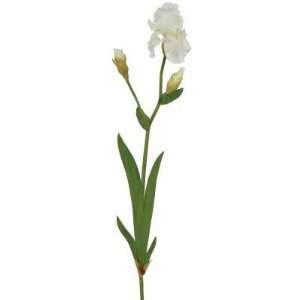  Silk Flowers Artificial 95616.WH Bearded Iris M. White 
