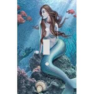 Mermaid on a Sea Rock Decorative Switchplate Cover