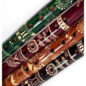  Hand Carved Moseño Bamboo Flute   Made in Bolivia 