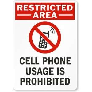  Phone Usage Is Prohibited (with Graphic) Diamond Grade Sign, 18 x 12