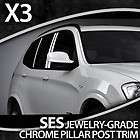 2007 2012 BMW X3 6pc. SES Chrome Pillar Post Trim (Fits BMW)