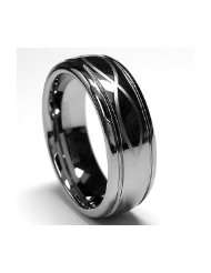 7MM Tungsten Ring with Laser Etched Infinity Design Size 11