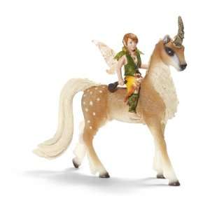  Schleich Male Elf On Forest Unicorn Toys & Games