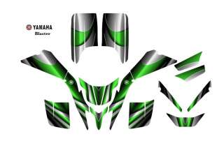 Yamaha Blaster ATV Quad Graphic Decal kit #2222 Green  