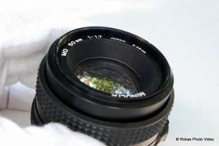 Minolta MD 50mm f1.7 lens 11.7 prime manual focus 043325400308  